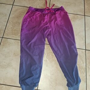 Figs  Ombre Pink to Purple Jogger Sweatpants